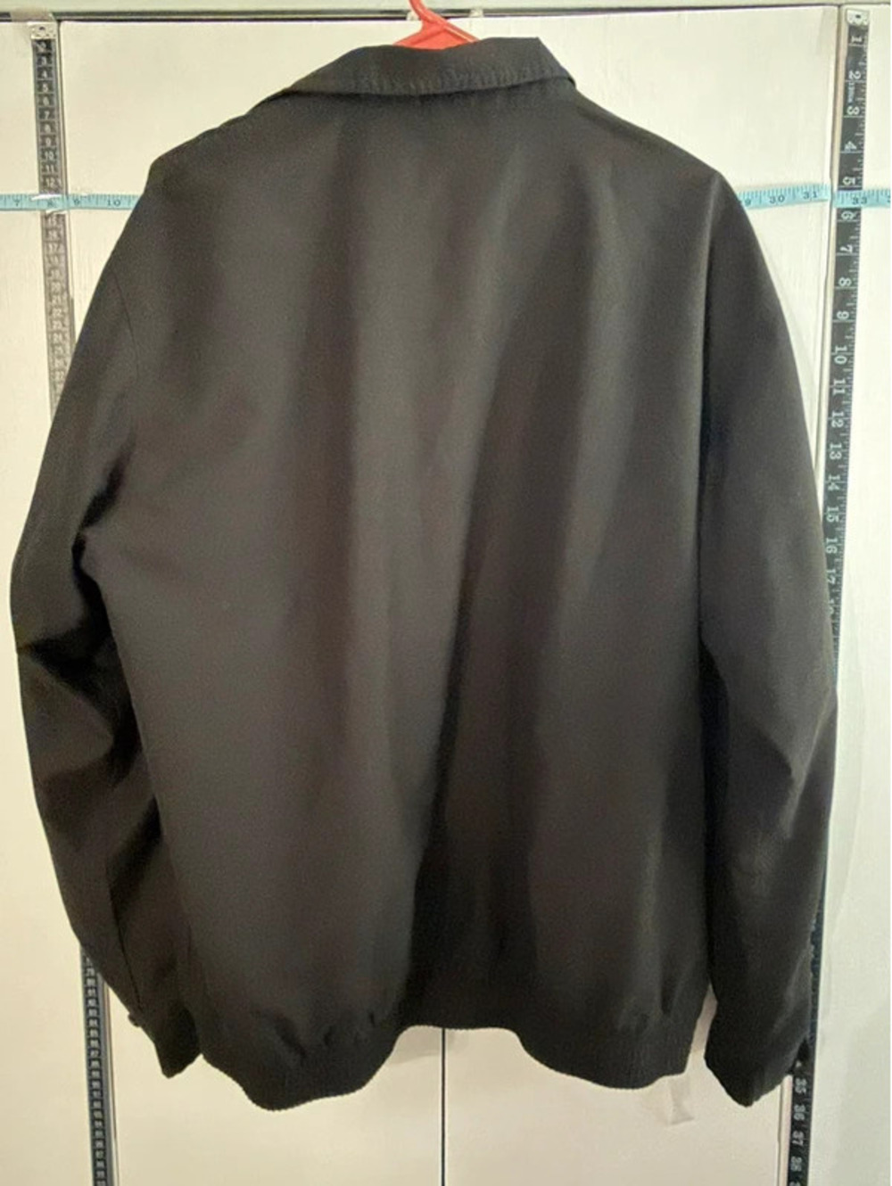 Harrington Jacket Chaps Men’s L Black Plaid Lined Full Zip Preppy EUC - Picture 5 of 5